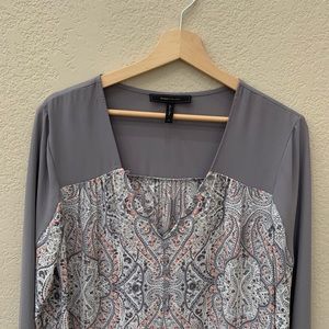 BCBG grey and pattern dress